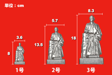 龍馬像は１号から３号まで